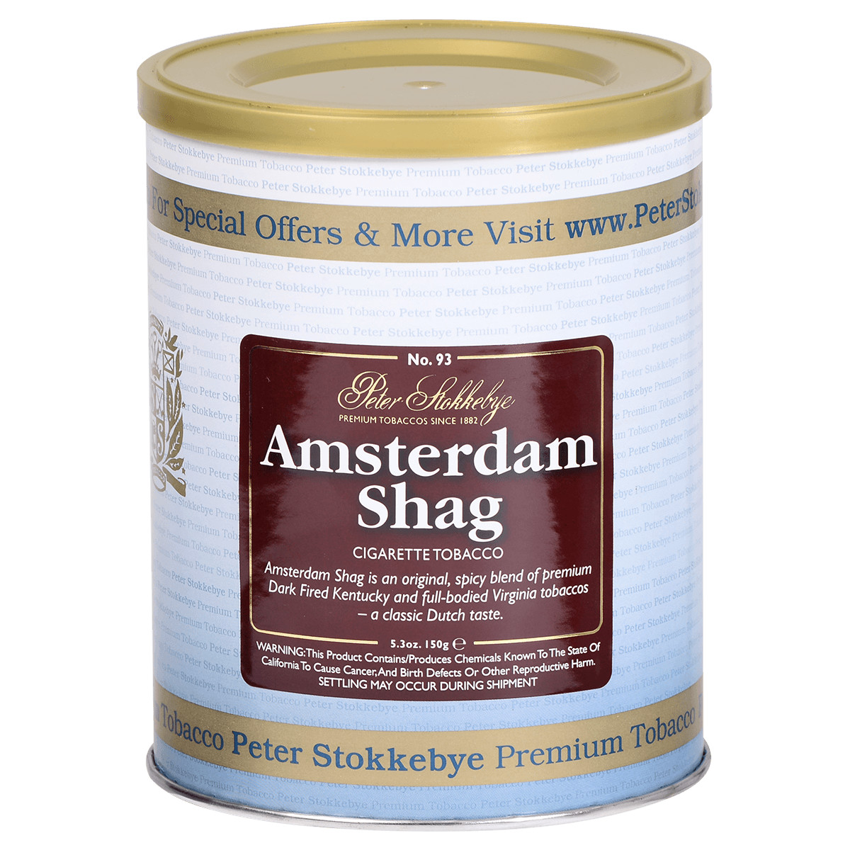 Peter Stokkebye Amsterdam Shag 5.3 oz tin